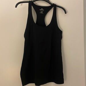 Black racer back tank top